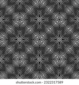 Background with abstract shapes. Black and white texture. Monochrome repeating pattern  for decor, fabric, cloth.