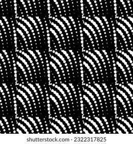 Background with abstract shapes. Black and white texture. Monochrome repeating pattern  for decor, fabric, cloth.