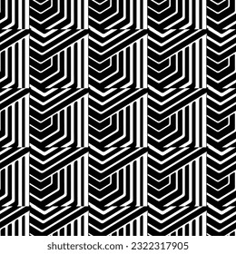 Fondo con formas abstractas. Textura en blanco y negro. Patrón de repetición monocromo para la decoración, tela, tela.