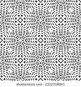 Background with abstract shapes. Black and white texture. Monochrome repeating pattern  for decor, fabric, cloth.
