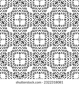Background with abstract shapes. Black and white texture. Monochrome repeating pattern  for decor, fabric, cloth.
