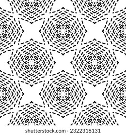 Background with abstract shapes. Black and white texture. Monochrome repeating pattern  for decor, fabric, cloth.