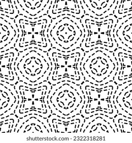Background with abstract shapes. Black and white texture. Monochrome repeating pattern  for decor, fabric, cloth.