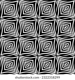 Background with abstract shapes. Black and white texture. Monochrome repeating pattern  for decor, fabric, cloth.