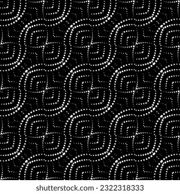 Background with abstract shapes. Black and white texture. Monochrome repeating pattern  for decor, fabric, cloth.
