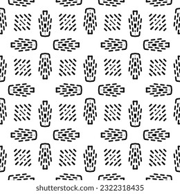 Background with abstract shapes. Black and white texture. Monochrome repeating pattern  for decor, fabric, cloth.