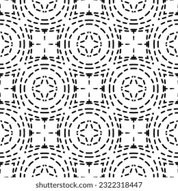 Fondo con formas abstractas. Textura en blanco y negro. Patrón de repetición monocromo para la decoración, tela, tela.