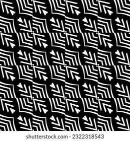 Background with abstract shapes. Black and white texture. Monochrome repeating pattern  for decor, fabric, cloth.
