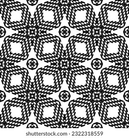 Background with abstract shapes. Black and white texture. Monochrome repeating pattern  for decor, fabric, cloth.