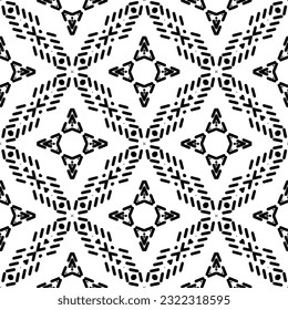 Background with abstract shapes. Black and white texture. Monochrome repeating pattern  for decor, fabric, cloth.
