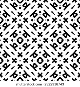 Hintergrund mit abstrakten Formen. Schwarz-Weiß-Textur. Monochrome Wiederholmuster für Dekoration, Stoff, Stoff.