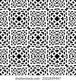 Fondo con formas abstractas. Textura en blanco y negro. Patrón de repetición monocromo para la decoración, tela, tela.
