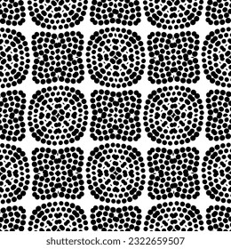 Background with abstract shapes. Black and white texture. Monochrome repeating pattern  for decor, fabric, cloth.