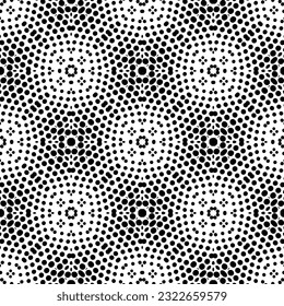 Fondo con formas abstractas. Textura en blanco y negro. Patrón de repetición monocromo para la decoración, tela, tela.
