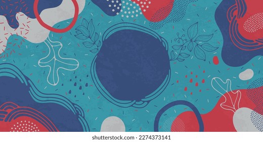 Background with abstract shapes. Modern minimalism trendy pattern background. Vector background.