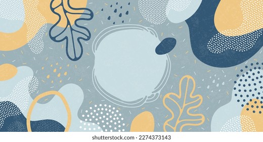 Background with abstract shapes. Modern minimalism trendy pattern background. Vector background.