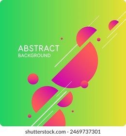 Background with abstract shapes. A template for design and creativity. The composition of the figures. The illustration is in a modern style, simple and concise design.