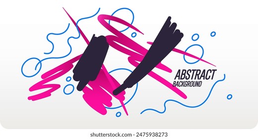 Background with abstract shapes. A template for design and creativity. The composition of the figures. The illustration is in a modern style, simple and concise design.
