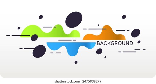 Background with abstract shapes. A template for design and creativity. The composition of the figures. The illustration is in a modern style, simple and concise design.