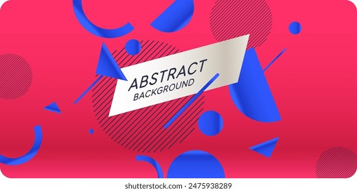 Fondo con Formas abstractas. Una Plantilla de diseño y creatividad. La composición de las cifras. La ilustración está en un estilo moderno, diseño simple y conciso.