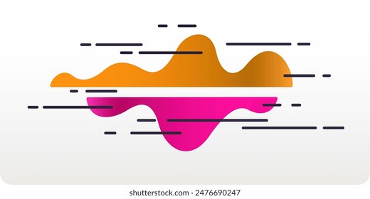 Background with abstract shapes. A template for design and creativity. The composition of the figures. The illustration is in a modern style, simple and concise design.