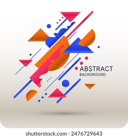 Background with abstract shapes. A template for design and creativity. The composition of the figures. The illustration is in a modern style, simple and concise design.