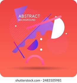 Background with abstract shapes. A template for design and creativity. The composition of the figures. The illustration is in a modern style, simple and concise design.