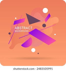 Background with abstract shapes. A template for design and creativity. The composition of the figures. The illustration is in a modern style, simple and concise design.