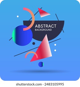 Background with abstract shapes. A template for design and creativity. The composition of the figures. The illustration is in a modern style, simple and concise design.