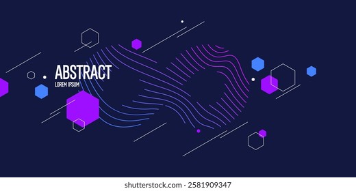 Background with abstract shapes. A template for design and creativity. The composition of the figures. The illustration is in a modern style, simple and concise design.