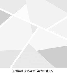 Plantilla de formas abstractas de fondo, gris y blanco