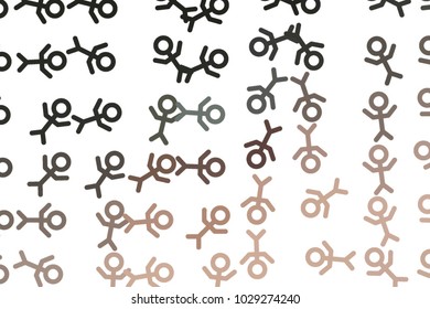 Background abstract sign of people or human, hand drawn for design. Cartoon style vector.