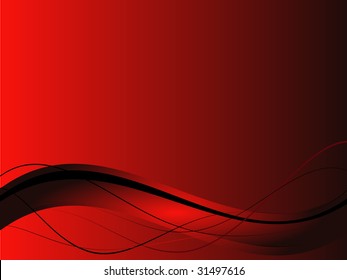 Background with abstract smooth lines, a grid and waves