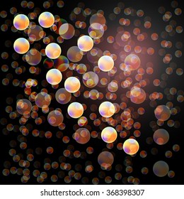 Background abstract - Soap bubbles - Bokeh effect - Translucent circles.