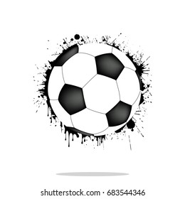 Editable Vector Illustration Soccer Ball Splash Stock Vector (Royalty ...