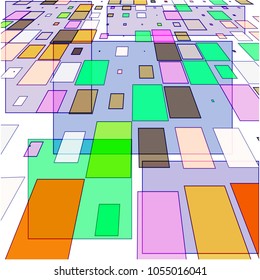 Background of abstract squares