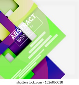 Background abstract squares, geometric minimal template, vector illustration