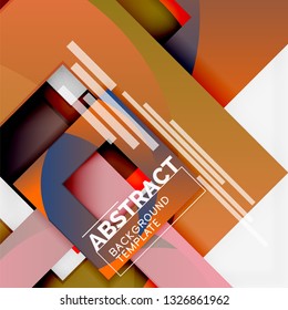 Quadrados abstratos de fundo, modelo geométrico mínimo, ilustração vetorial