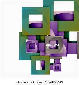 Background abstract squares, geometric minimal template, vector illustration