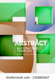 Background abstract squares, geometric minimal template, vector illustration