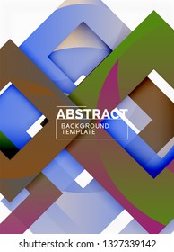 Background abstract squares, geometric minimal template, vector illustration