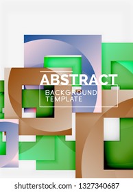 Background abstract squares, geometric minimal template, vector illustration
