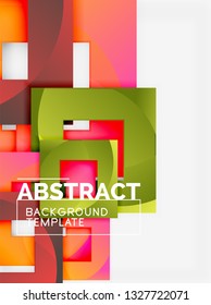 Background abstract squares, geometric minimal template, vector illustration