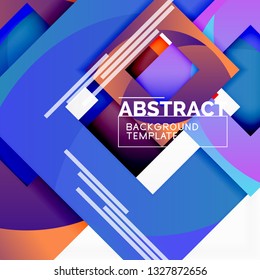 Background abstract squares, geometric minimal template, vector illustration