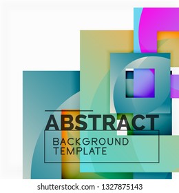Background abstract squares, geometric minimal template, vector illustration