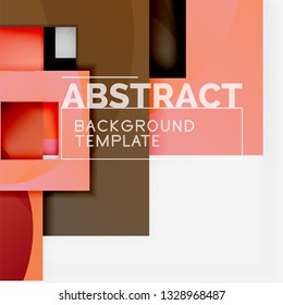 Background abstract squares, geometric minimal template, vector illustration