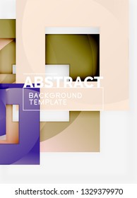 Background abstract squares, geometric minimal template, vector illustration