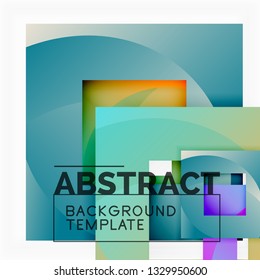 Background abstract squares, geometric minimal template, vector illustration