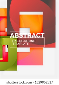 Background abstract squares, geometric minimal template, vector illustration
