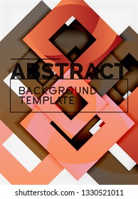 Background abstract squares, geometric minimal template, vector illustration